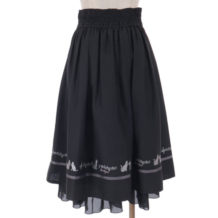 ネコ×楽譜刺繍スカート | axes femme | 詳細画像13 