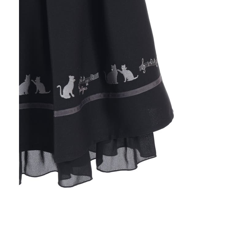 ネコ×楽譜刺繍スカート | axes femme | 詳細画像15 