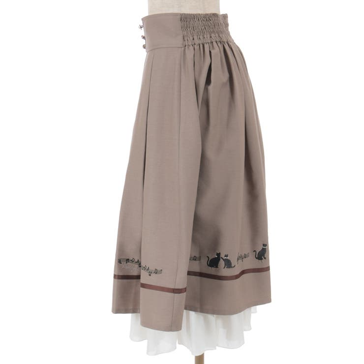 ネコ×楽譜刺繍スカート | axes femme | 詳細画像19 
