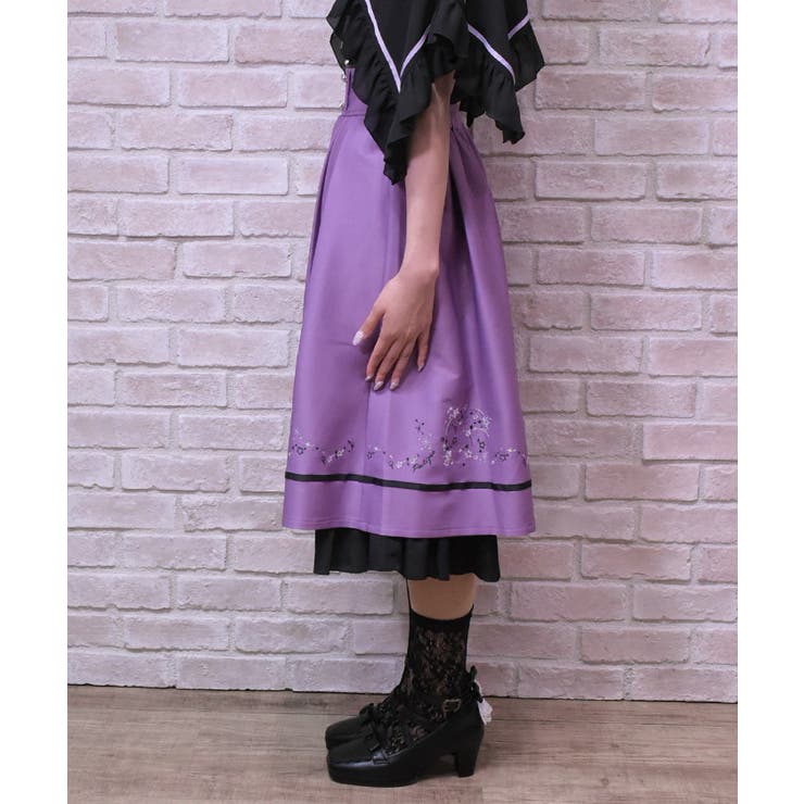 スパークル刺繍配色スカート | axes femme | 詳細画像2 