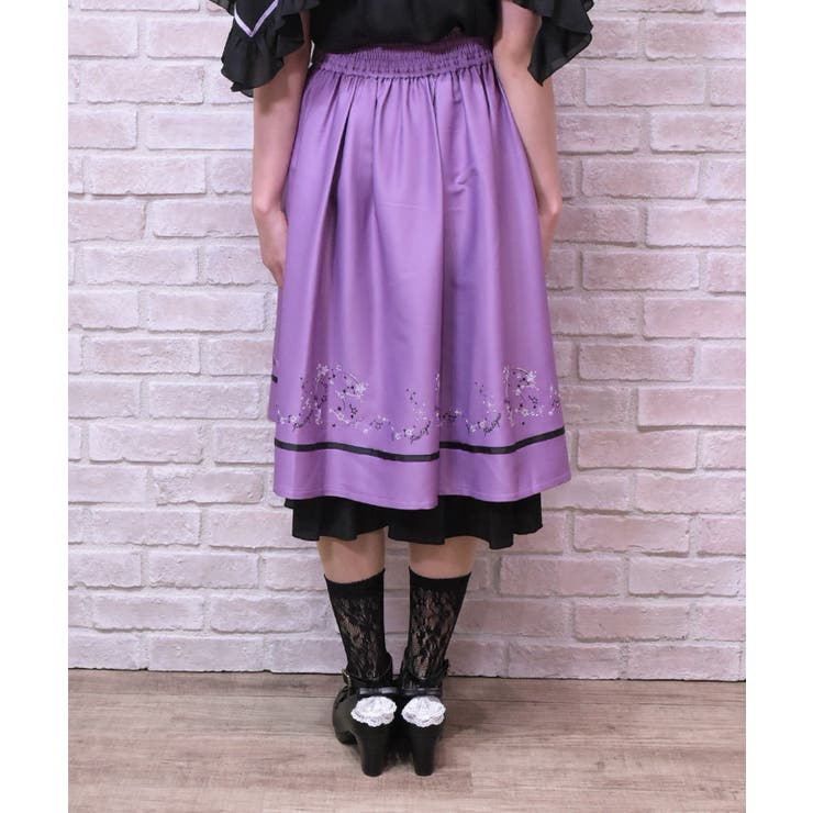 スパークル刺繍配色スカート | axes femme | 詳細画像3 