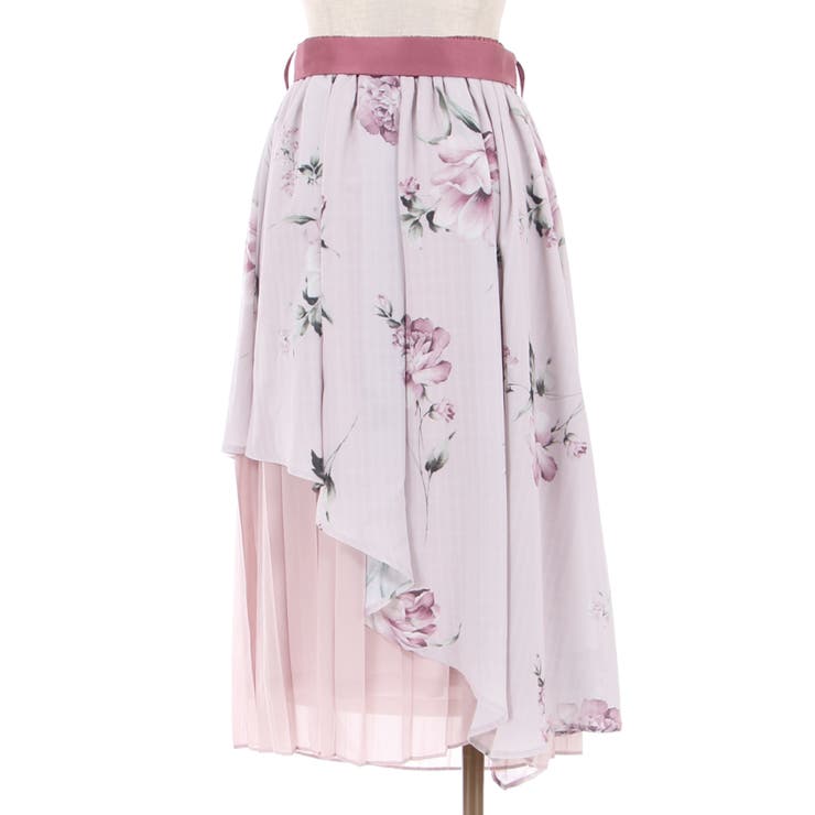 【冬バーゲン★】 花柄シアーチェックフレアSK[品番：IGAW0003380]｜axes femme ジャケット・アウター