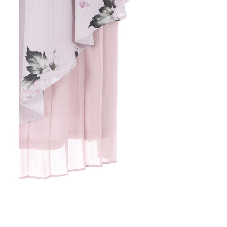 花柄シアーチェックフレアSK[品番：IGAW0003380]｜axes femme