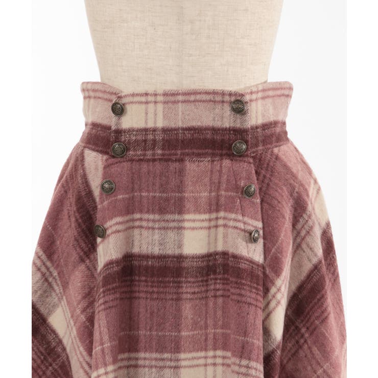 ハイウエスト起毛チェックスカート[品番：IGAW0004302]｜axes femme