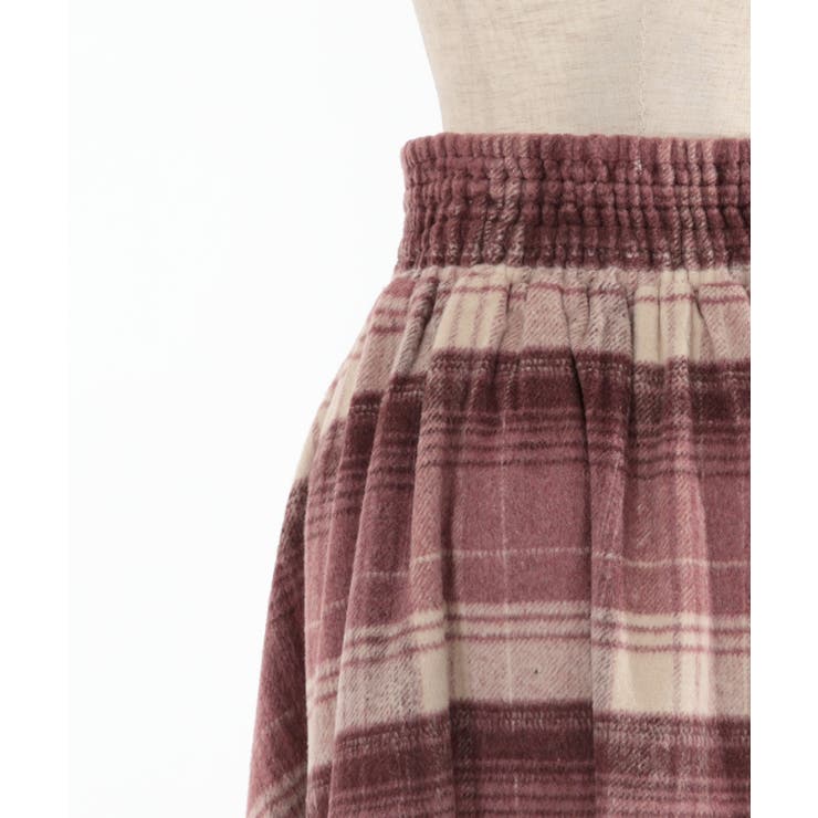 ハイウエスト起毛チェックスカート[品番：IGAW0004302]｜axes femme