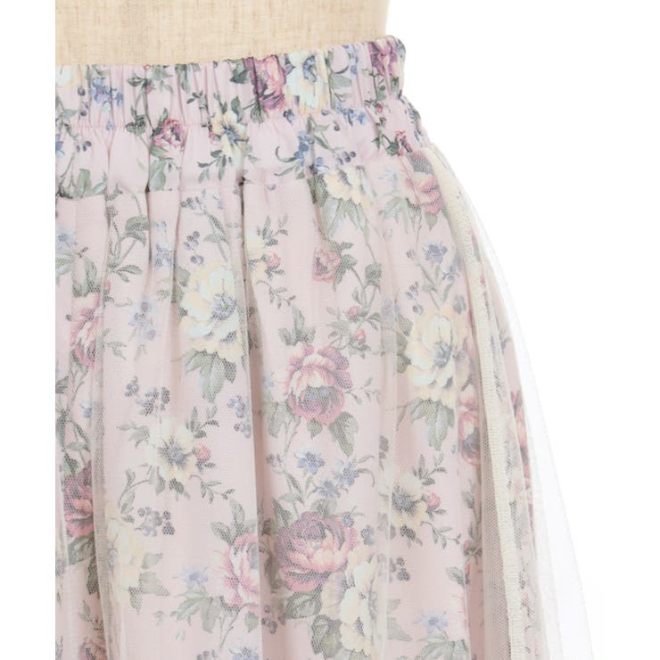 PUCCI フレア巻スカート ピンク系 マルチカラー とろみドレープフレア