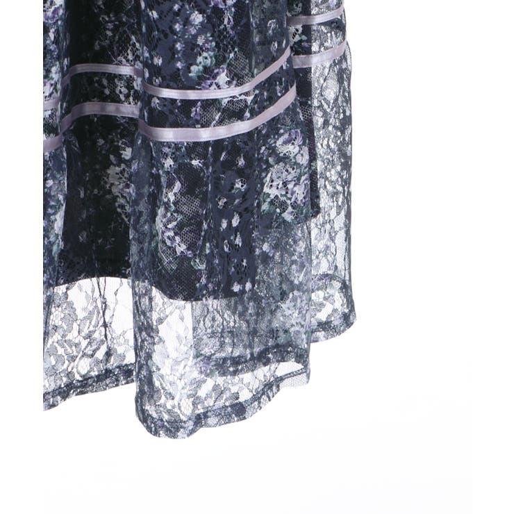 フラワープリントレースSK[品番：IGAW0001558]｜axes femme