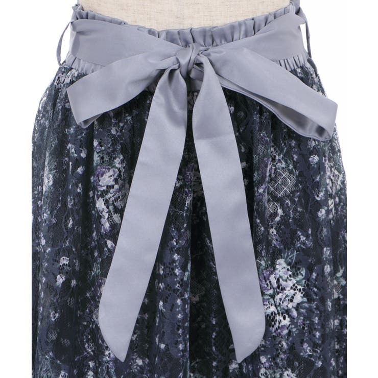 フラワープリントレースSK[品番：IGAW0001558]｜axes femme