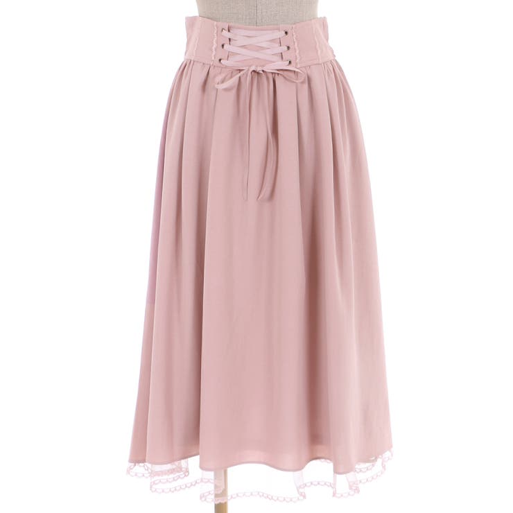 バックフリルレースアップSK[品番：IGAW0001302]｜axes femme