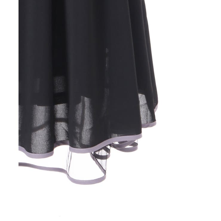 リボン花柄バックフリルSK[品番：IGAW0003430]｜axes femme