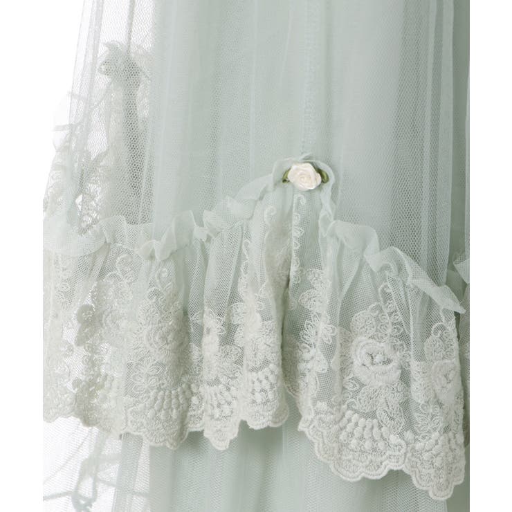 ローズ付ドレープチュールSK[品番：IGAW0003381]｜axes femme