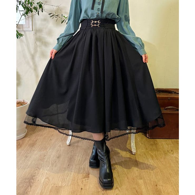 ビット付バックフリルスカート[品番：IGAW0004215]｜axes femme（アクシーズファム ）のレディースファッション通販｜SHOPLIST（ショップリスト）