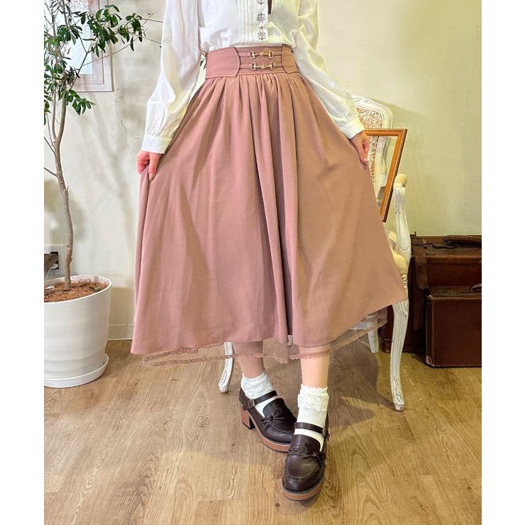 ビット付バックフリルスカート[品番：IGAW0004215]｜axes femme