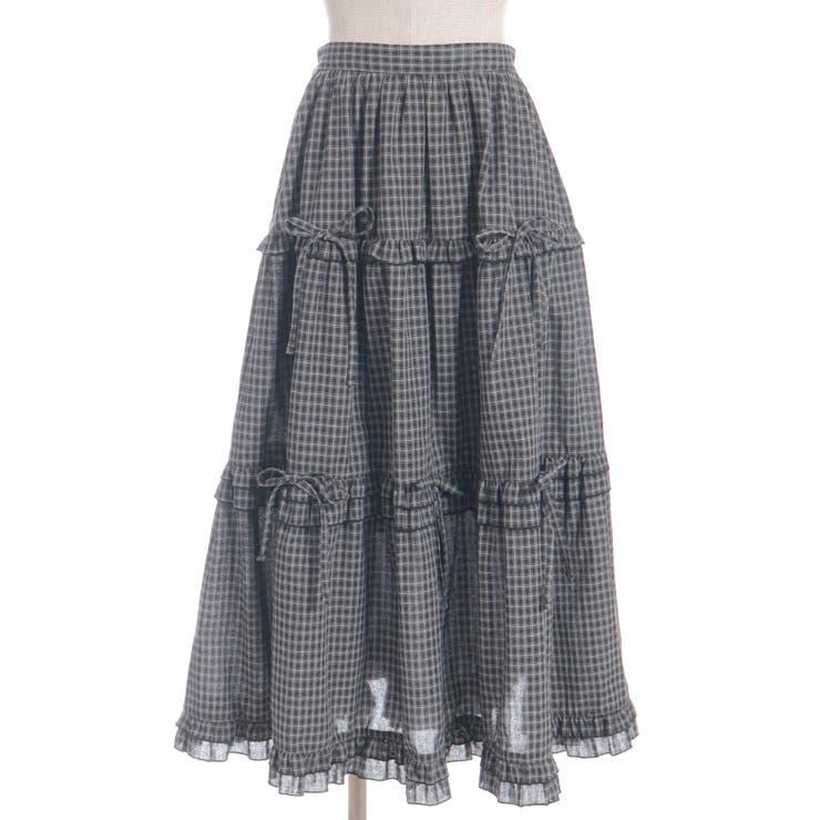 リボン付ロングティアードスカート | axes femme | 詳細画像17 