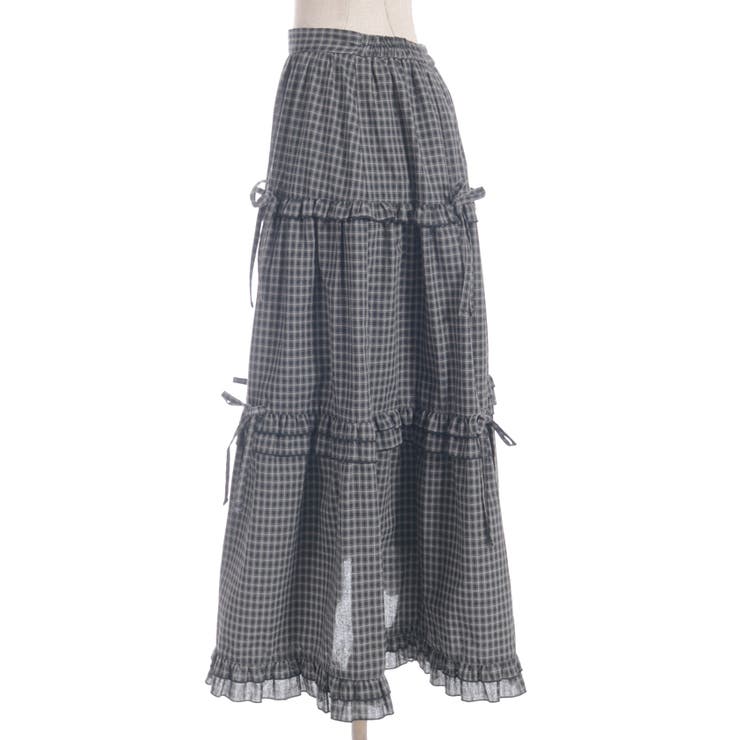 リボン付ロングティアードスカート | axes femme | 詳細画像18 