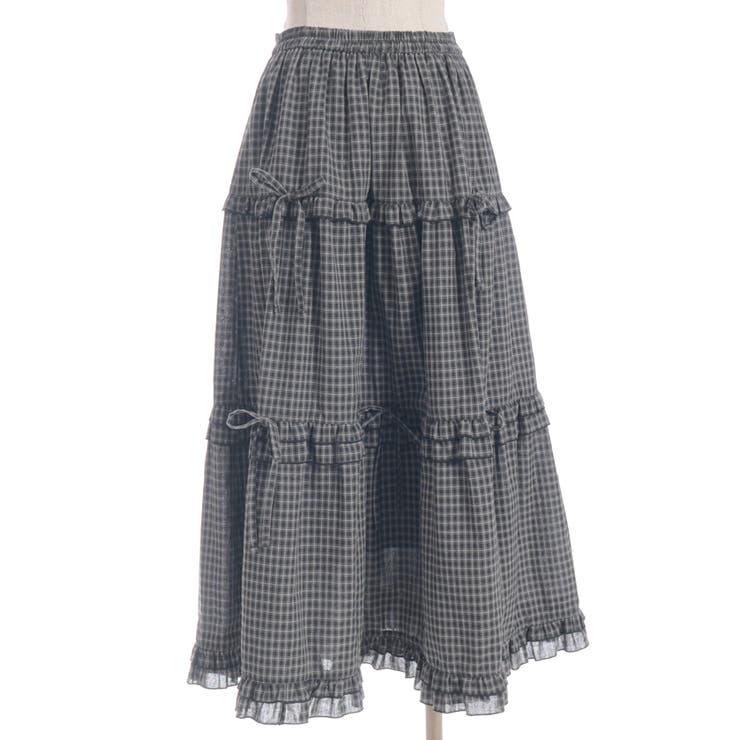 リボン付ロングティアードスカート | axes femme | 詳細画像19 