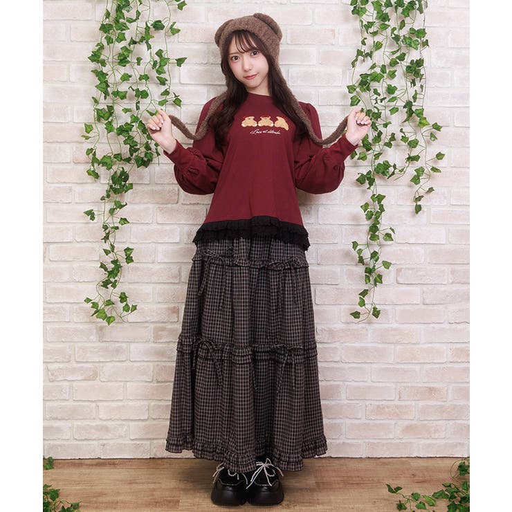 リボン付ロングティアードスカート | axes femme | 詳細画像5 