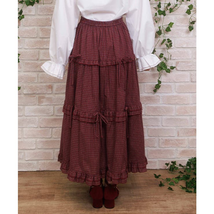 リボン付ロングティアードスカート | axes femme | 詳細画像7 