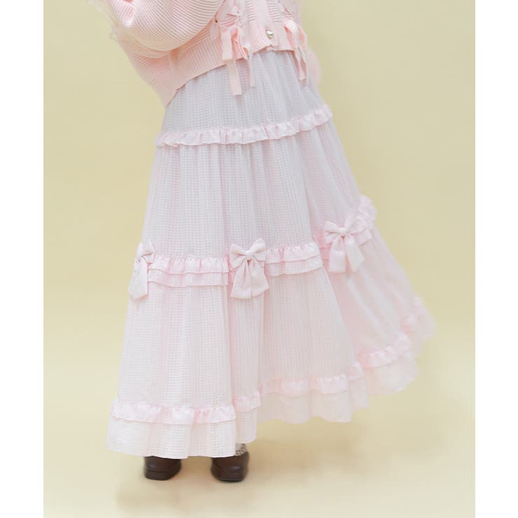 シアーギンガムティアードスカート | axes femme | 詳細画像10 