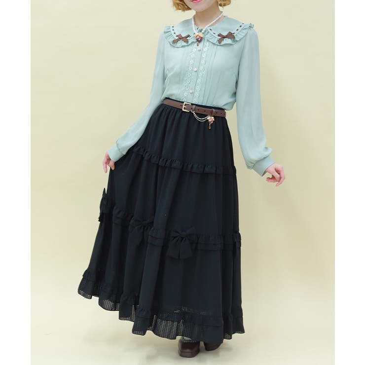 シアーギンガムティアードスカート | axes femme | 詳細画像11 