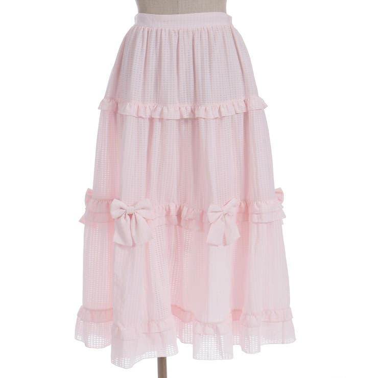 シアーギンガムティアードスカート | axes femme | 詳細画像13 