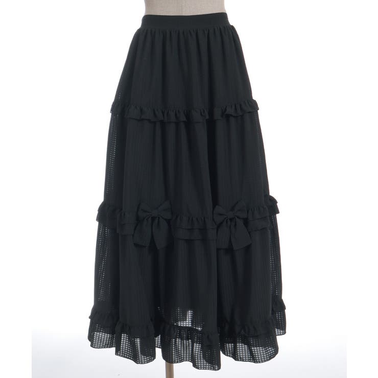 シアーギンガムティアードスカート | axes femme | 詳細画像18 