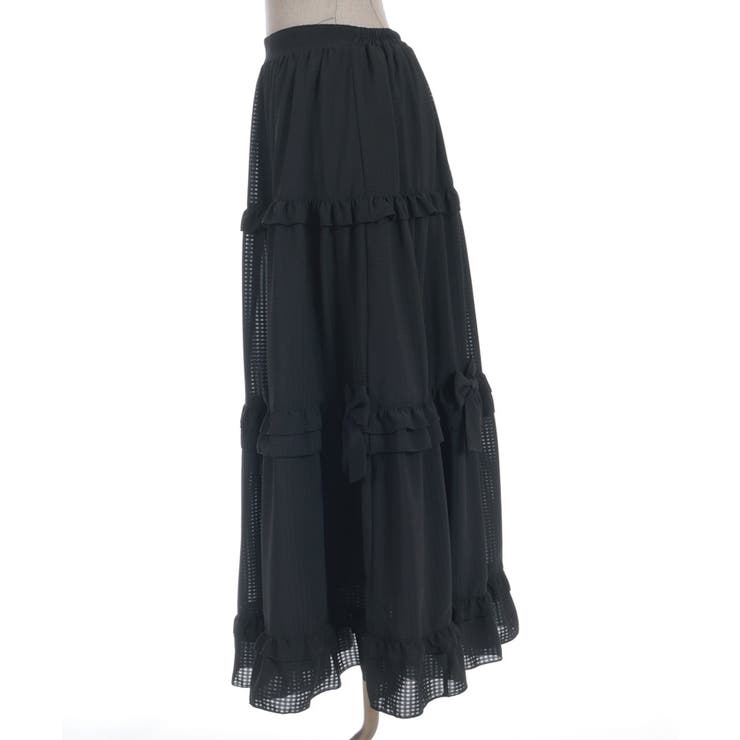 シアーギンガムティアードスカート | axes femme | 詳細画像19 