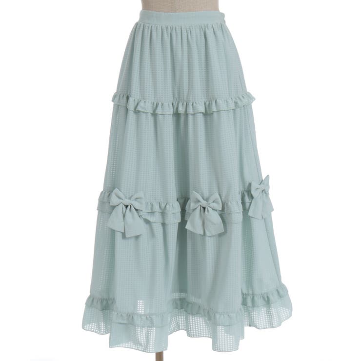 シアーギンガムティアードスカート | axes femme | 詳細画像24 