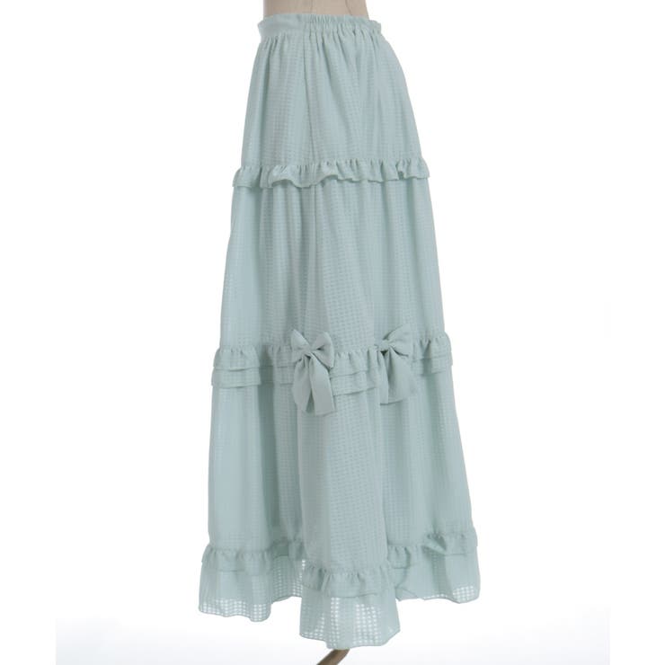 シアーギンガムティアードスカート | axes femme | 詳細画像25 