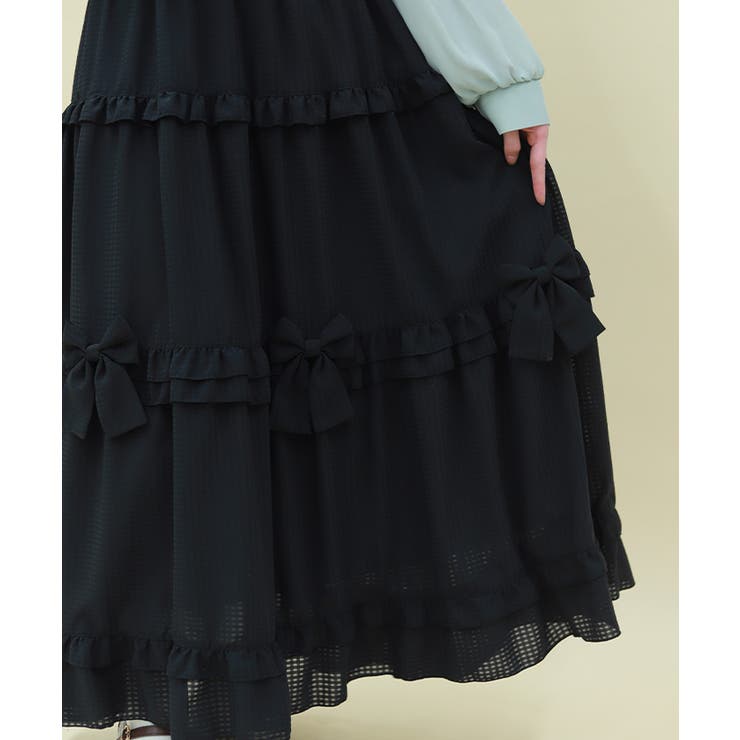 シアーギンガムティアードスカート | axes femme | 詳細画像5 