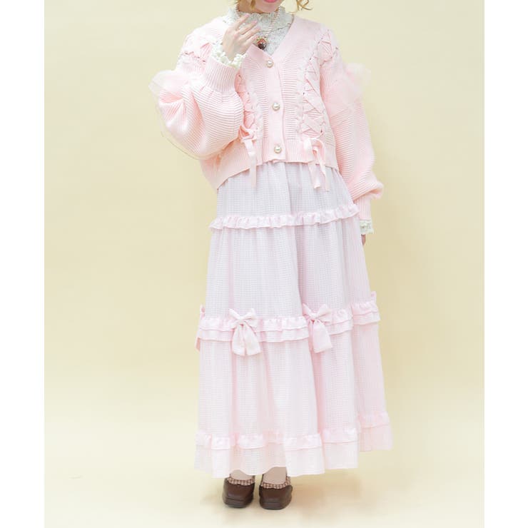 シアーギンガムティアードスカート | axes femme | 詳細画像8 