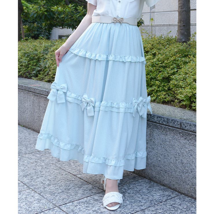 サックス | シアーギンガムティアードＳＫ | axes femme
