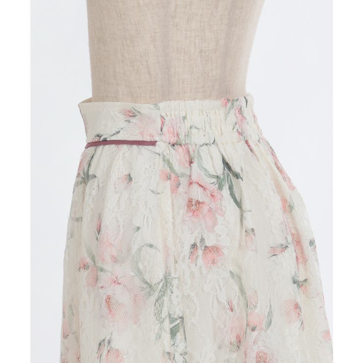 フラワー柄レーシーロングスカート | axes femme | 詳細画像10 