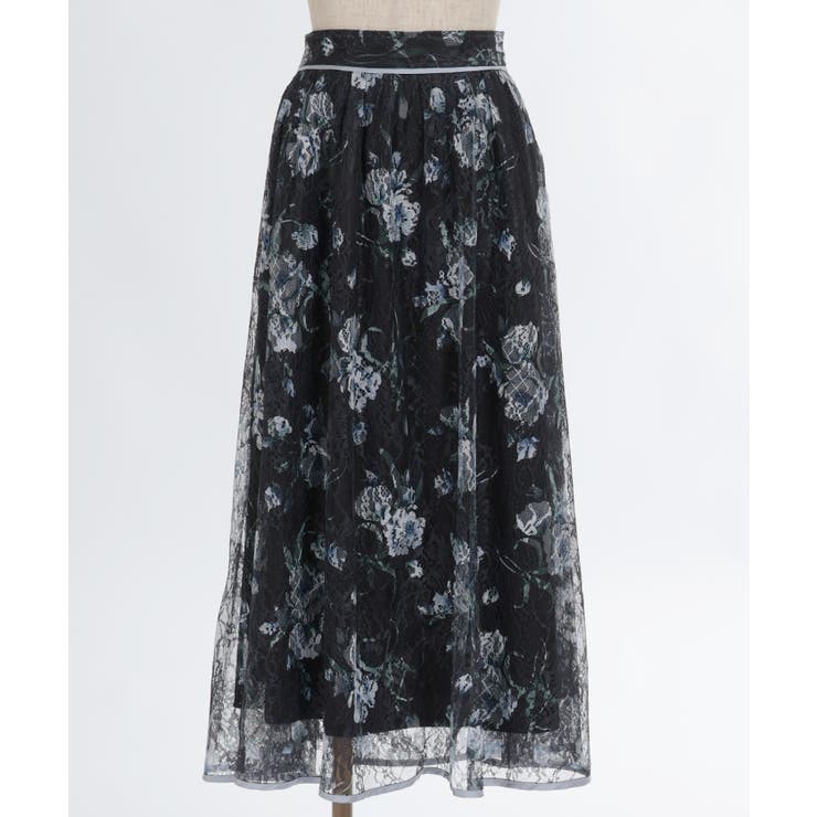 フラワー柄レーシーロングスカート | axes femme | 詳細画像13 