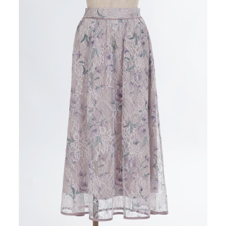 フラワー柄レーシーロングスカート | axes femme | 詳細画像22 