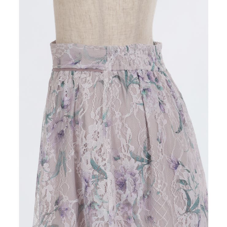 フラワー柄レーシーロングスカート | axes femme | 詳細画像29 