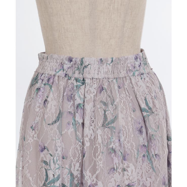 フラワー柄レーシーロングスカート | axes femme | 詳細画像30 