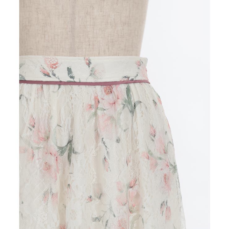 フラワー柄レーシーロングスカート | axes femme | 詳細画像7 