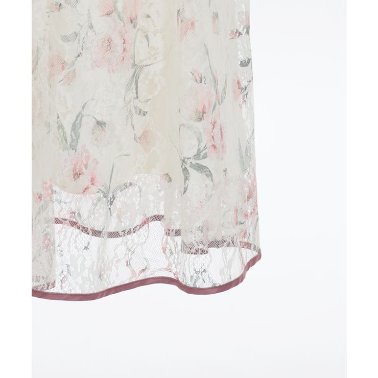 フラワー柄レーシーロングスカート | axes femme | 詳細画像8 