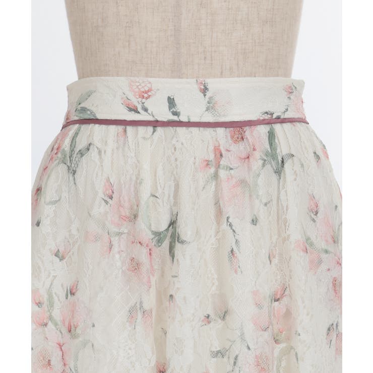 フラワー柄レーシーロングスカート | axes femme | 詳細画像9 