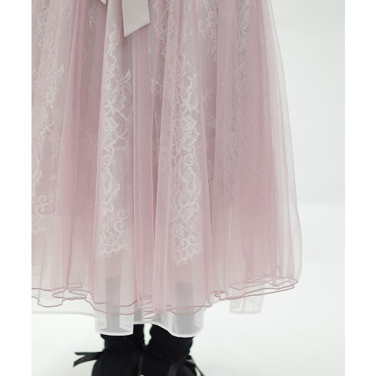 チュール×レースロングスカート | axes femme | 詳細画像6 