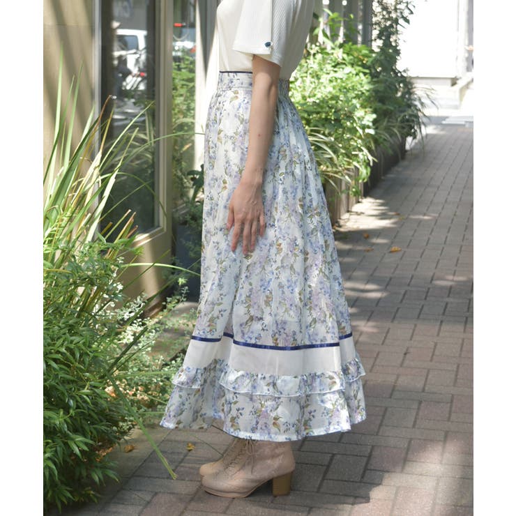 フラワープリントスカート | axes femme | 詳細画像2 