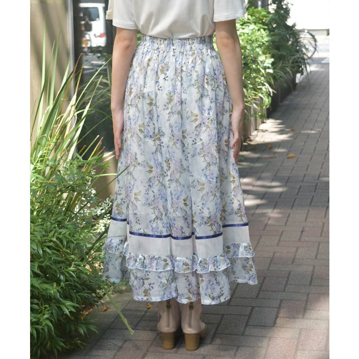 フラワープリントスカート | axes femme | 詳細画像3 