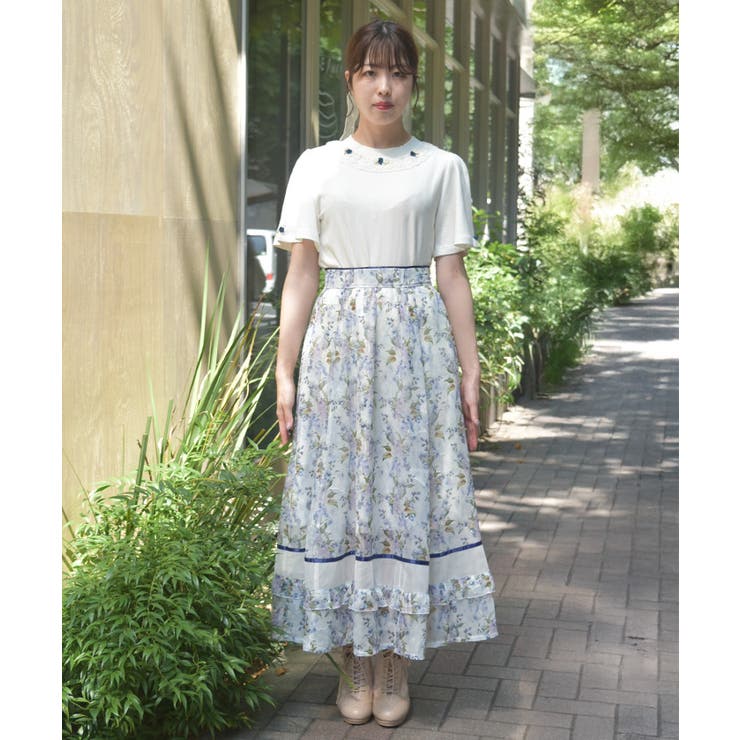 フラワープリントスカート | axes femme | 詳細画像4 