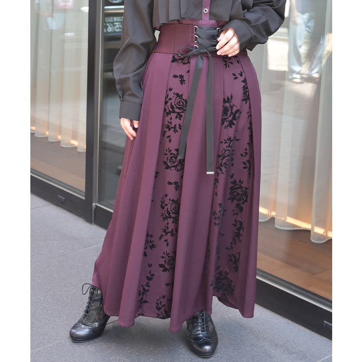 パープル | 編上フロッキー切替ＳＫ | axes femme