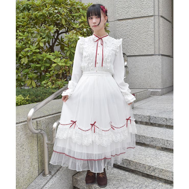 ホイップフリルチュールスカート | axes femme | 詳細画像10 