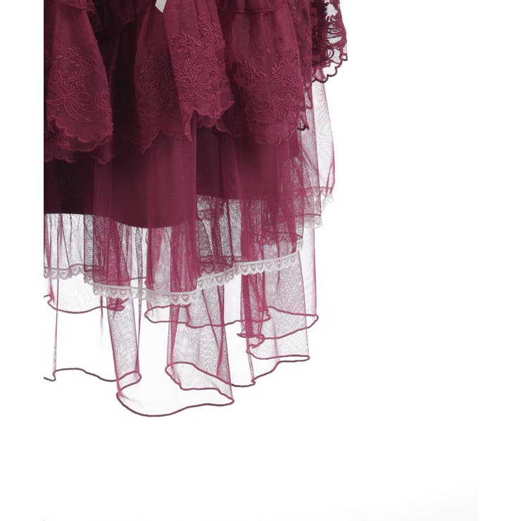 ホイップフリルチュールスカート[品番：IGAW0007028]｜axes femme