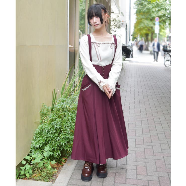 サス付プチローズ刺繍スカート | axes femme | 詳細画像8 