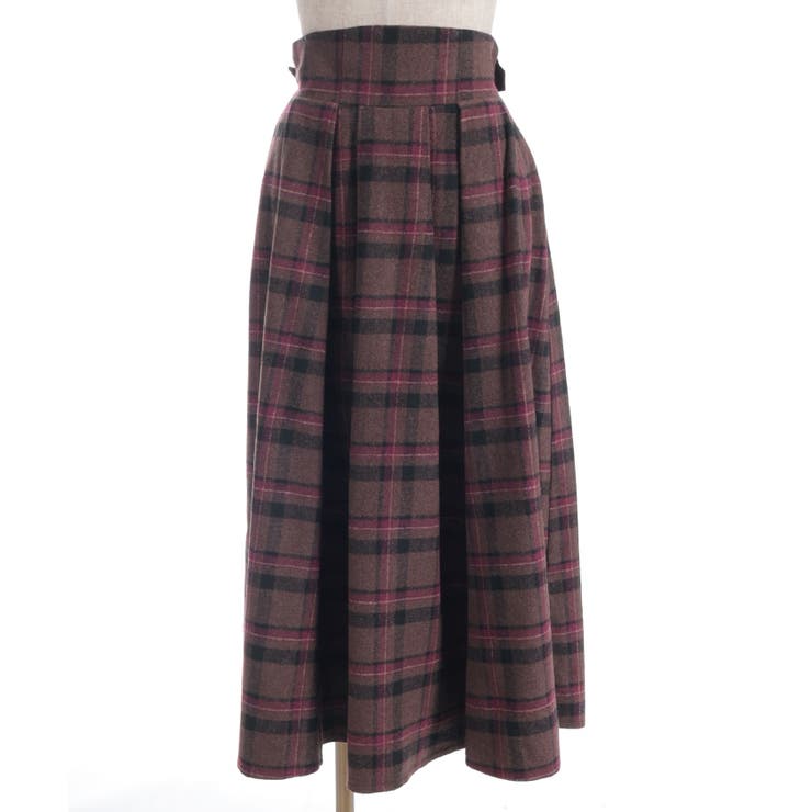 起毛チェック柄ロングスカート | axes femme | 詳細画像13 