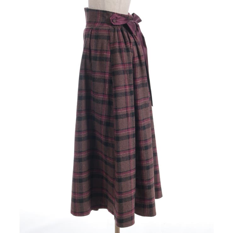 起毛チェック柄ロングスカート | axes femme | 詳細画像14 